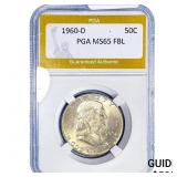 1960-D Franklin Half Dollar PGA MS65 FBL