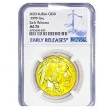 2023 1oz Gold Buffalo $50 Early Releases NGC MS70