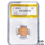 1930-S Wheat Cent PGA MS65 RB