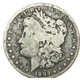 1893-CC Morgan Silver Dollar