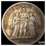 1848A France Silver 5 Francs