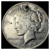 1924 Peace Silver Dollar NICELY CIRCULATED