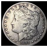 1891-S Silver Morgan Dollar LIGHTLY CIRCULATED