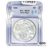 1999 Silver Eagle ICG MS70