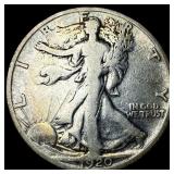 1920-S Silver Walking Liberty Half Dollar LIGHTLY