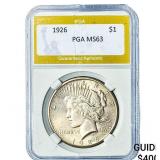 1926 Silver Peace Dollar PGA MS63
