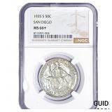 1935-S San Diego Half Dollar NGC MS66+