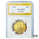 2021 1/2oz $25 Gold Eagle PGA MS69