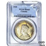 1935 Canada Silver Dollar PCGS MS65