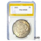 1921 Morgan Silver Dollar PGA MS66