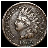 1908-S Indian Head Cent LIGHTLY CIRCULATED