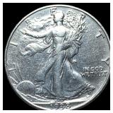 1938-D Silver Walking Liberty Half Dollar  CHOICE