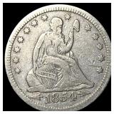 1854 Seated Liberty Quarter LIGHTLY CIRCULATED