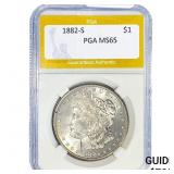 1882-S Morgan Silver Dollar PGA MS65