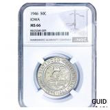 1946 Iowa Half Dollar NGC MS66