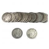 [20 Coins] Mixed Dates Barber Half Dollar