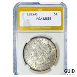 1885-O Morgan Silver Dollar PGA MS65