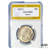 1923-S Monroe Half Dollar PGA MS66