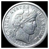 1907-O Silver Barber Dime NEARLY UNCIRCULATED