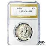 1949-D Franklin Half Dollar PGA MS65 FBL