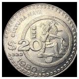 1980 Mexico Copper Nickel 20 Pesos