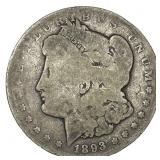 1893-O Morgan Silver Dollar