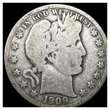 1909-O Silver Barber Half Dollar NICELY CIRCULATED