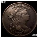 1803 Draped Bust Large Cent CLOSELY UNCIRCULATED