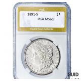 1891-S Morgan Silver Dollar PGA MS63