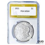 1921 Morgan Silver Dollar PGA MS64