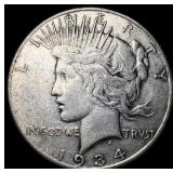 1934-S Silver Peace Dollar NEARLY UNCIRCULATED