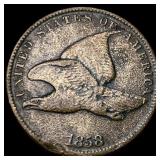 1858 Copper-Nickel Flying Eagle Cent NICELY CIRCUL