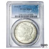 1921-D Morgan Silver Dollar PCGS MS63