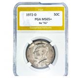 1972-D Kennedy Half Dollar PGA MS65+ No "FG"