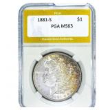 1881-S Morgan Silver Dollar PGA MS63