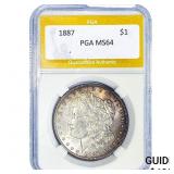 1887 Morgan Silver Dollar PGA MS64