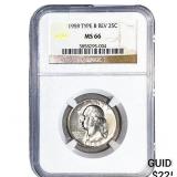 1959 Washington Silver Quarter NGC MS66 TYPE B