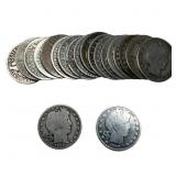 [20 Coins] 1895-1912 Barber Half Dollar