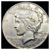 1935-S Silver Peace Dollar NEARLY UNCIRCULATED