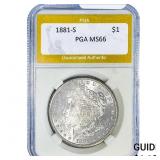 1881-S Morgan Silver Dollar PGA MS66