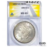 1882-S Morgan Silver Dollar ANACS MS63