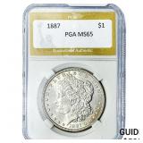 1887 Morgan Silver Dollar PGA MS65