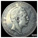 1893A Germany Silver 5 Reichsmark