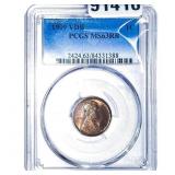 1909 Wheat Cent PCGS MS63 RB