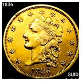 1836 $2.50 Gold Quarter Eagle CHOICE AU