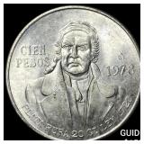 1978Mo Mexico Silver 100 Pesos