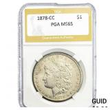 1878-CC Morgan Silver Dollar PGA MS65
