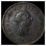 1806 Great Britain Copper 1/2 Penny