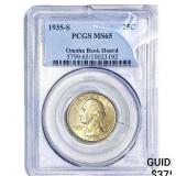 1935-S Washington Silver Quarter PCGS MS65