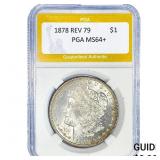1878 REV 79 Morgan Silver Dollar PGA MS64+